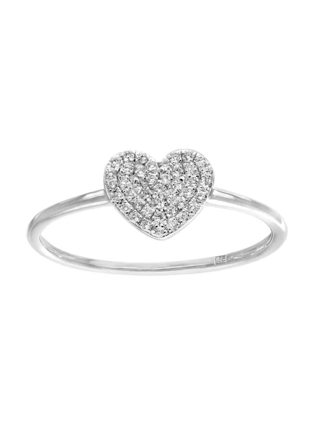 DIAMANT LETERNEL Prsten Ring aus Weißgold mit Karat Diamant Herz-Design zlatna