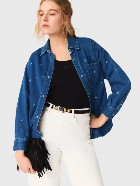 Сорочка Maje синя