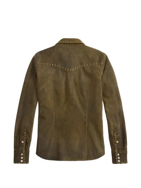 Cămașă Ralph Lauren Rrl cu broderie verde