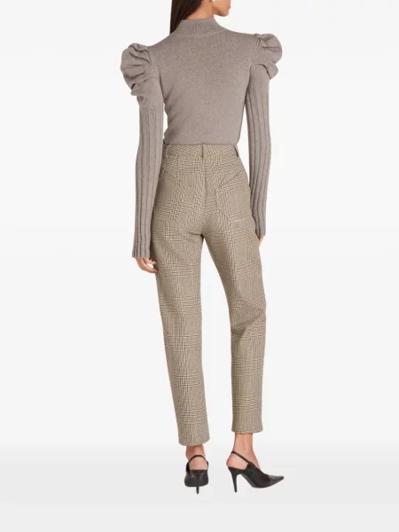 Pantaloni Violante Nessi de lână cu model pepito