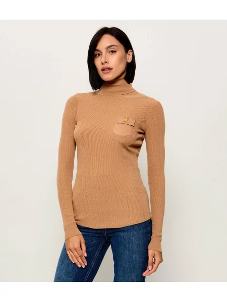 Pulover Elisabetta Franchi din lyocell maro