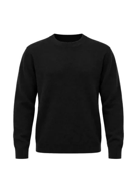 Πλεκτός πουλόβερ Cycle Jeans με στρογγυλή λαιμόκοψη μαύρο