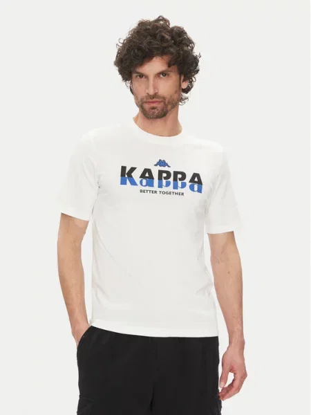 Kappa T-Shirt Regular Fit λευκό