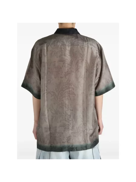 Jedwabna koszula Dries Van Noten niebieska