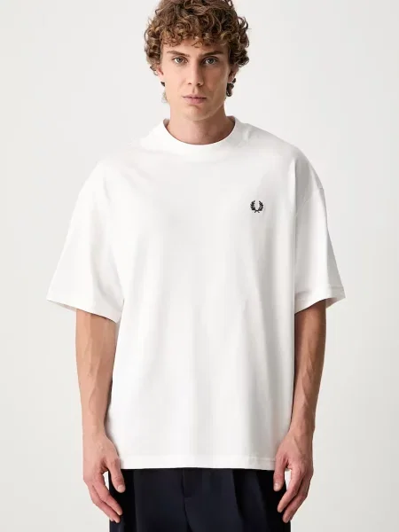 T-shirt Fred Perry Back Print Lrl Wreath T-Shirt White L biała