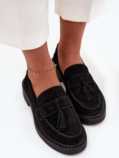 Mokasini S. Barski iz semiša črna