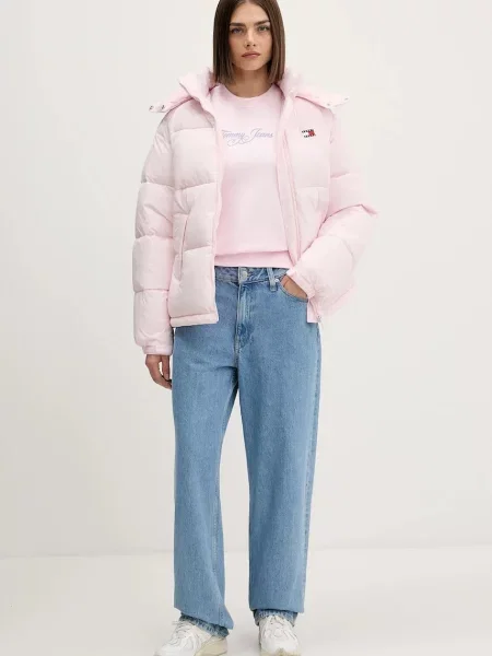 Tommy Jeans kurtka zimowa różowy