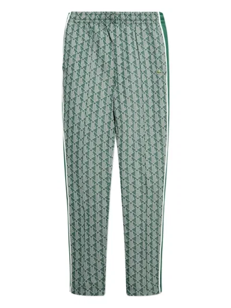 Pantaloni Lacoste cu dungi verde