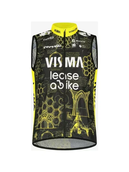 Kamizelka wiatrochronna Team Visma Lease a Bike Tour de France Replica Wind żółty XS czarny