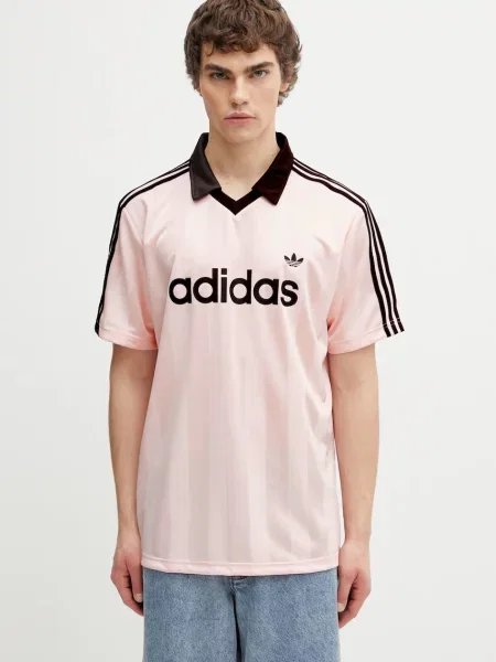 Tricou polo Adidas Originals roz