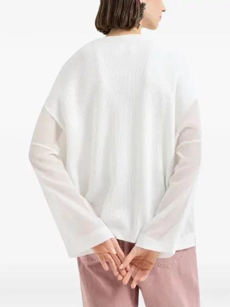 Cardigan Brunello Cucinelli tricotate alb