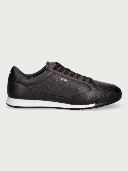 BOSS Nitan sneakers pentru bărbați din piele negru