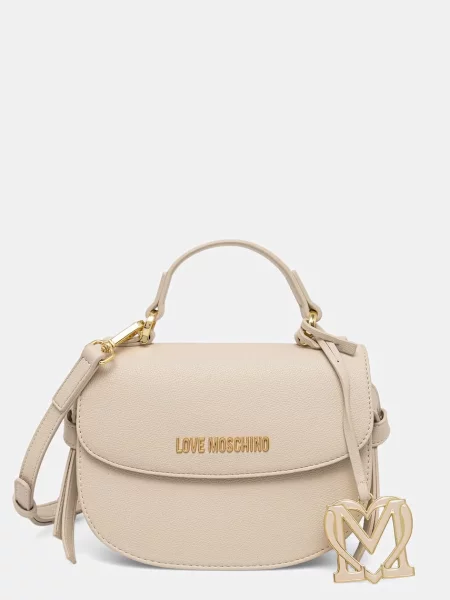 Love Moschino geantă crossbody pentru femei cu imitație de piele bej