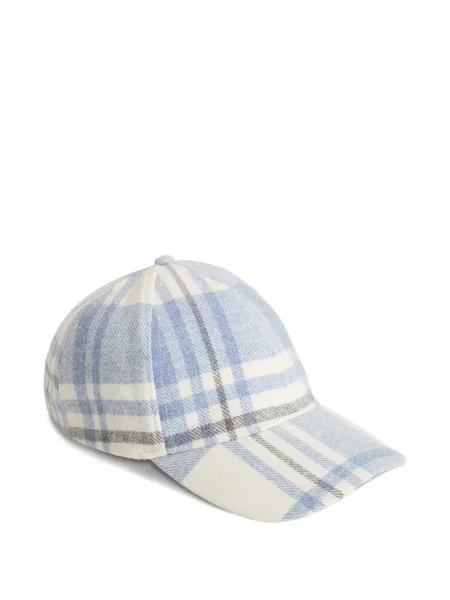 Șapcă Woolrich în carouri alb