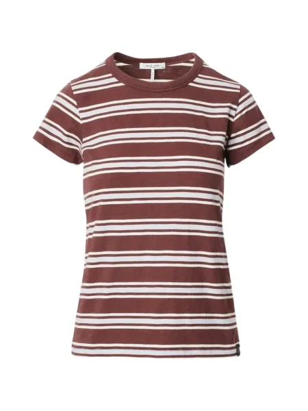 Tricou Rag & Bone cu dungi maro