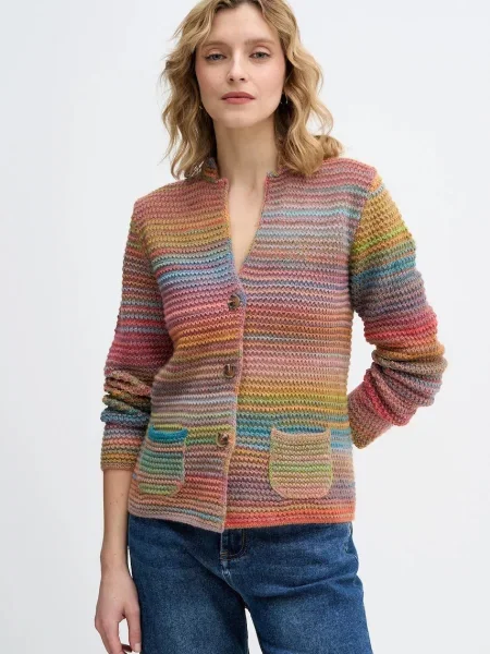 Жилетка с вълна United Colors of Benetton розово