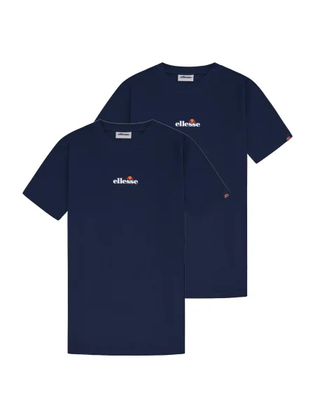 ELLESSE Tričko tmavě modrá / oranžová bílá