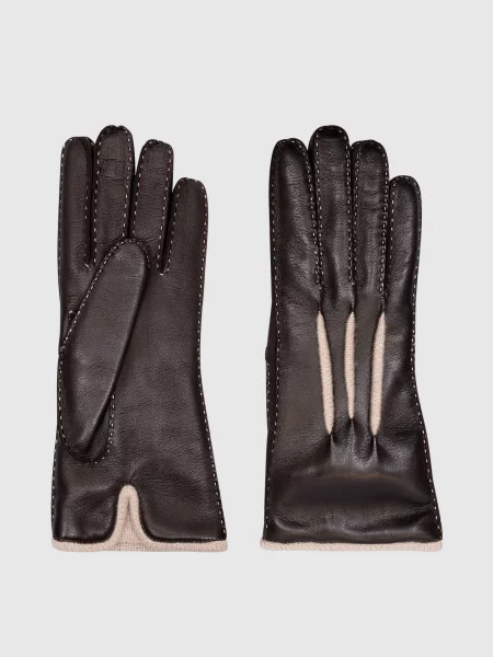 Шкіряні рукавички Moorer коричневі