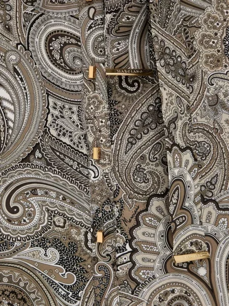 Κοστούμι μάξι φόρεμα Marciano paisley γκρι