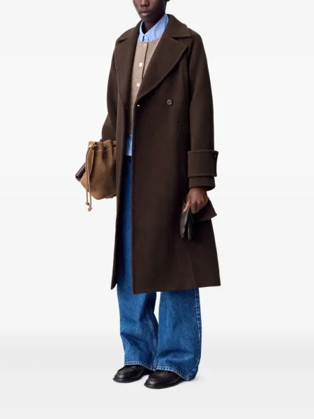 Palton Claudie Pierlot maro