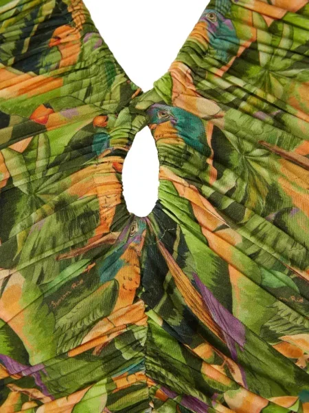 Rochie midi Farm Rio cu imagine verde
