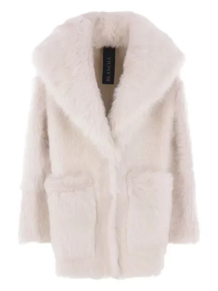 Szeroki kołnierzykowy płaszcz Blancha