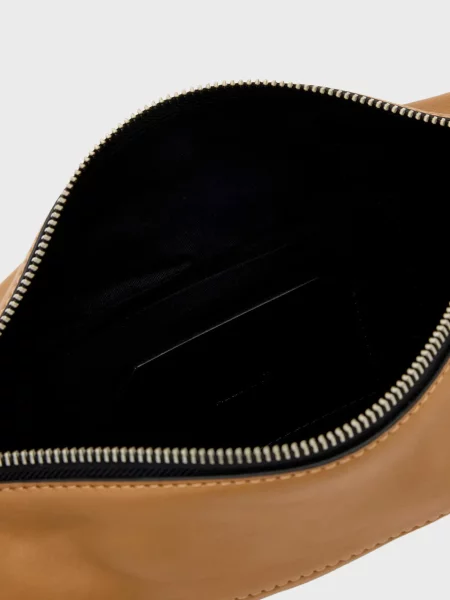 Шкіряна сумка Allsaints бежева