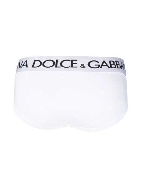 Majtki Dolce And Gabbana z logo białe