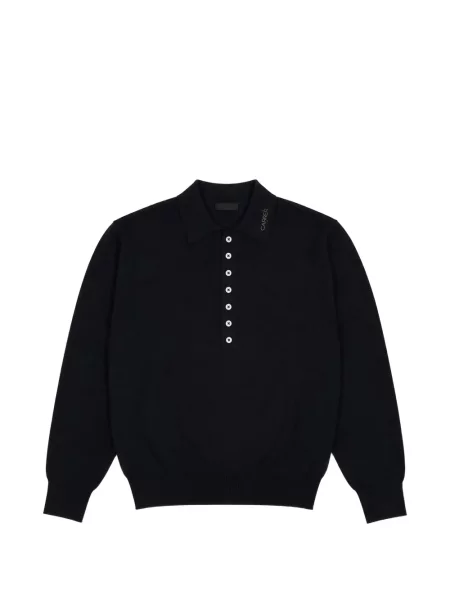 Lung tricou polo Carrer negru