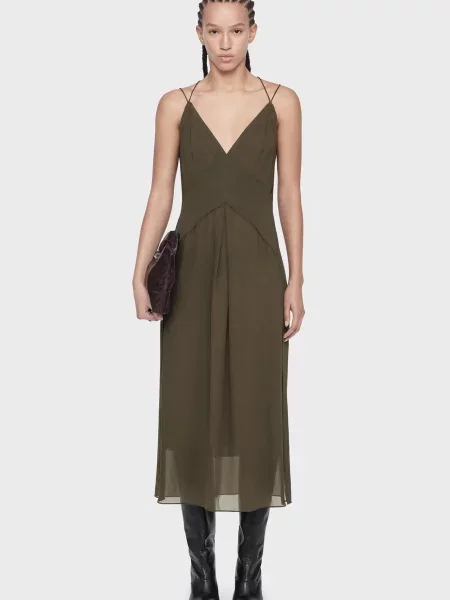 Сукня Allsaints оливкова