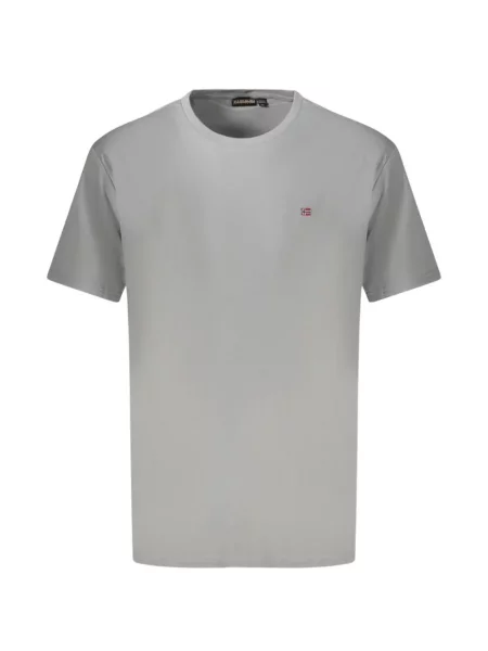 Scurt tricou Napapijri cu autograf gri