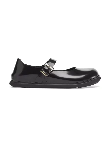 Usnjene balerinke Birkenstock Mantova Droplet Buckle črna