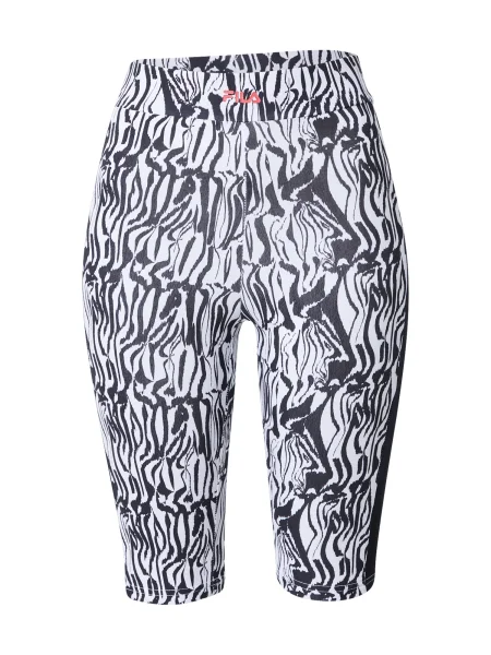 FILA Pantaloni BILBOA / negru / roșu pepene alb