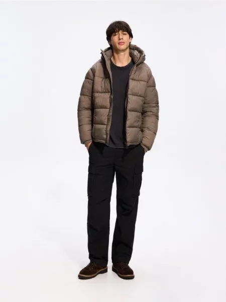 Reserved Pantaloni cargo cu croială dreaptă negru