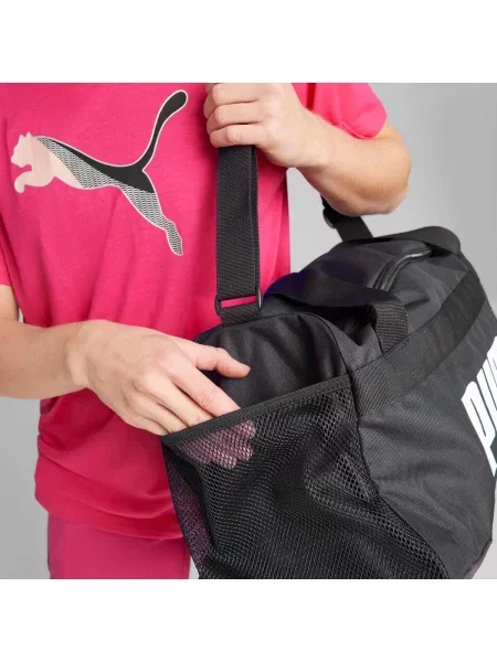 PUMA Športna torba Challenger S črna / bela siva