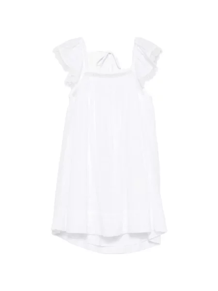 Rochie mini Ganni cu broderie alb
