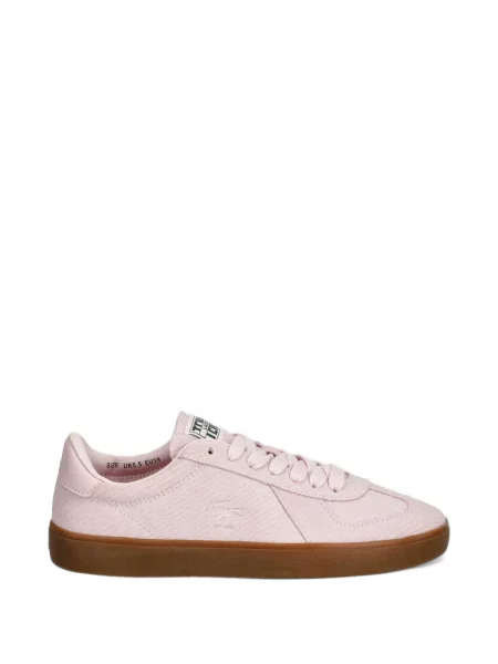 Sneakerși Lacoste din piele de căprioară roz
