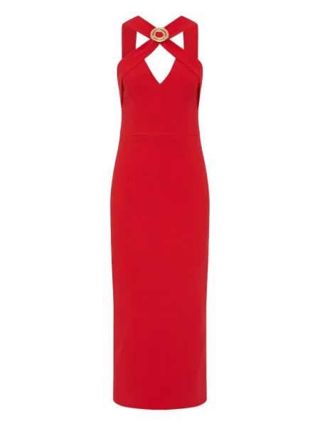 Rochie midi Rebecca Vallance până la genunchi de costum roșu