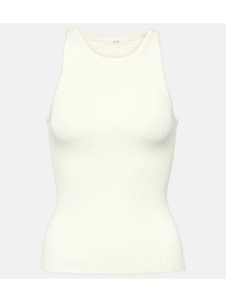 Majica brez rokavov Co bela
