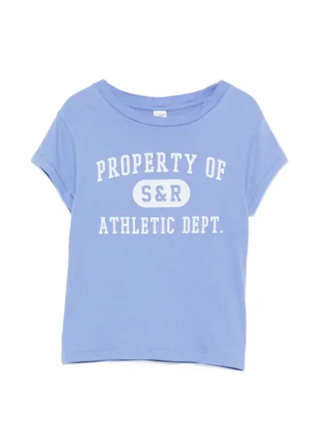 Scurt tricou Sporty & Rich cu imagine albastru