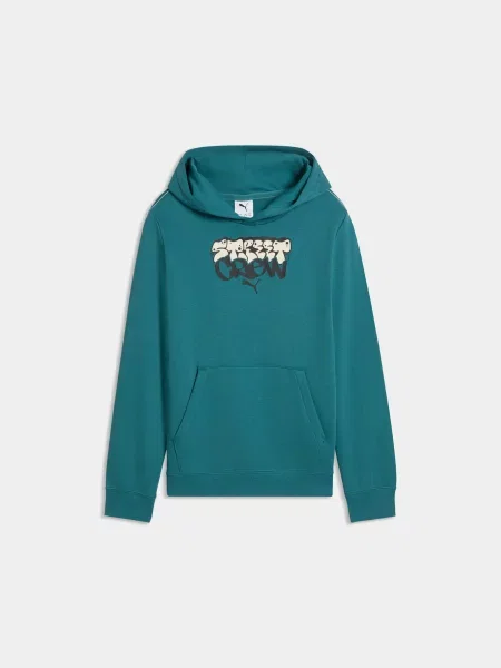 Детское худи Puma зеленое