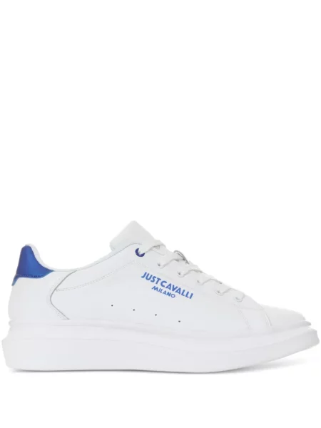 Sneakerși Just Cavalli cu imagine alb