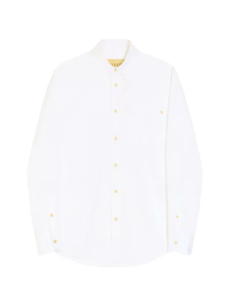 Keprová košile Valentino Garavani bílá