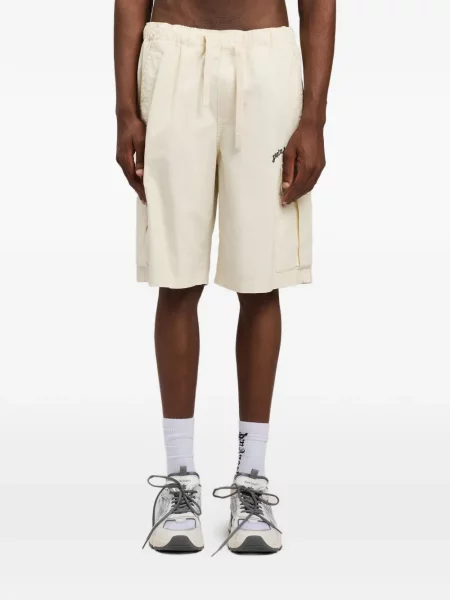 Pantaloni scurți cargo Palm Angels cu imagine alb