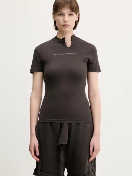 Ottolinger t-shirt Cut Out brązowy