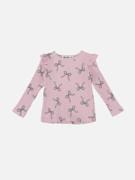 Дитячий Лонгслів YUKI рожевий