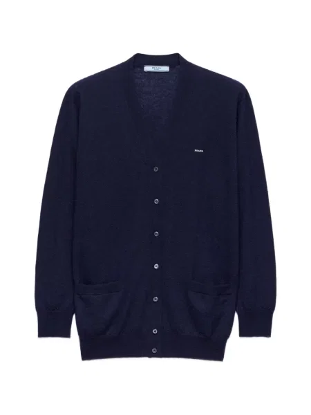 Cardigan Prada din cașmir albastru