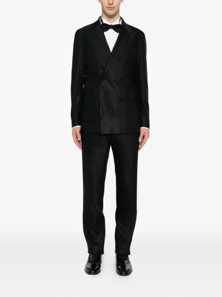 Costum Tagliatore cu două rânduri de nasturi negru