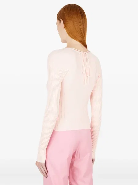 Tricou Wynn Hamlyn cu decolteu în V roz