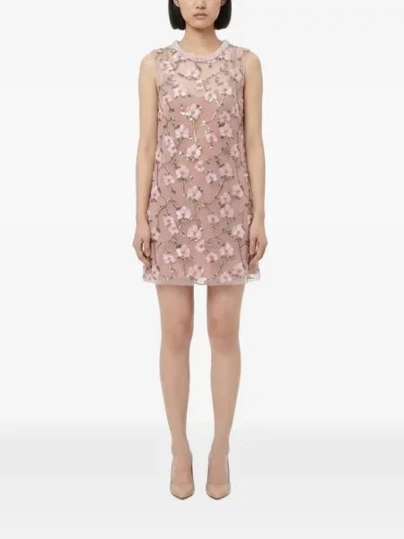 Rochie mini Self-portrait cu paiete cu model floral roz